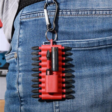 22Pcs Electric Hexagon Bit Set with Organizer Sleeve Portable 1Pc Bit Holder Anti-Slip Tool Accessories