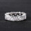 Silver Retro Triangular Rhinestone Ring Alloy Size 6-10 4