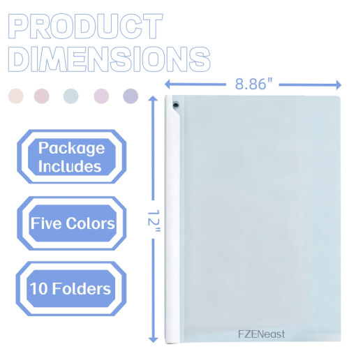 A4 Rotating Pull Handle File Folders 10 pcs 1
