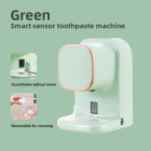 (Green)Automatic Electric Toothpaste Pump Dispenser Sensor Squeezer Wall Bathroom Mounted