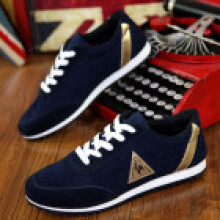 (Blue,40Foot Length25cm/10in)Non Slip Sports Shoes Men Round Toe Low Top Pu Upper Casual Breathable Mesh