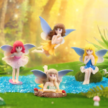 Mini Fairy Figurines Garden Decor Set 4 Pieces