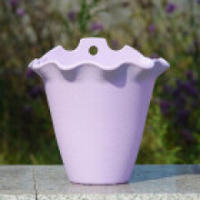 (Purple)Vaso de plástico suspenso para decoração de varanda jardim vasos de flores cerca