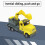 Push-Pull Excavator Toy – Moving Wheels, ABS Plastic, 4