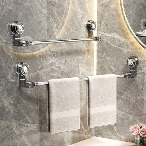 Retractable Suction Cup Towel Bar Adjustable 11.81-23.62 1