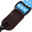 Ukulele Strap Blue Cotton Leather Adjustable 5