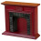 Dollhouse Christmas Fireplace Miniature Cabinet 1