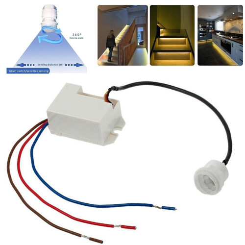 Mini IR Motion Detector Plastic Automatic Light Sensor 2