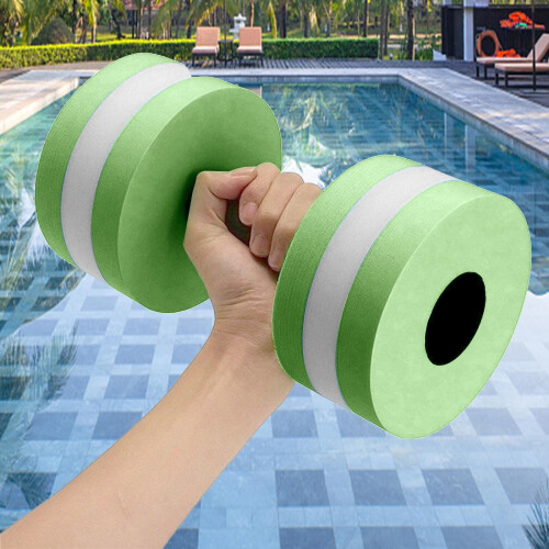 Aquatic Dumbbells Foam Pool Weights Blue 2PCS 1