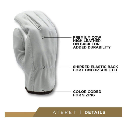 Cowhide Leather Work Gloves Heavy Duty 12 Pairs 2