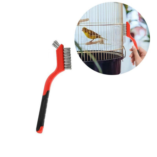 6PCS Bird Cage Cleaning Brush Tools Set, Bird Poop Remover Scraper Birdcage Accessory