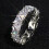 Silver Retro Triangular Rhinestone Ring Alloy Size 6-10 7