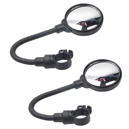 Bike Handlebar Mirrors Adjustable Plastic 2 pcs 14.7 x 3 in 2