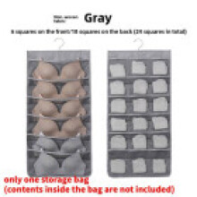 (Gray Front 6) Organizer Closet Hanging With Multiple Pockets For Lingerie Socks And Use
