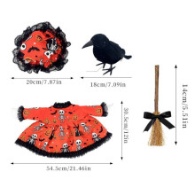 Fantasia cosplay de ganso varanda Halloween com vestido de renda para enfeites decorativos