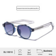 (Clear BlueGray )Lunettes de soleil vintage style pilote homme Uv400 lunettes de protection solaire pour équitation