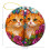 Ceramic Cat Stained Glass Christmas Ornament Double-Sided 2 2