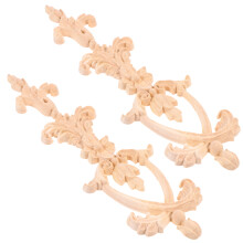Wood Wardrobe Applique Wall Art Decor 2 pcs