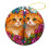 Ceramic Cat Stained Glass Christmas Ornament Double-Sided 2 3