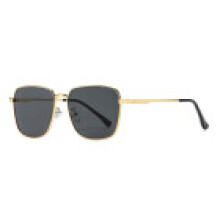 (Gold Gray)Lunettes de soleil homme mode pilote monture métal Uv400 pare soleil pour fête au volant et