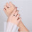 Silver Couple Rings Adjustable Message Projection 4