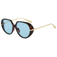 (Blue)Gafas de sol vintage de moda con lentes de PC resistentes a los impactos para fiestas actuaciones escenario
