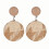 Boho Dangle Stud Earrings Geometric Round Woven Straw 1