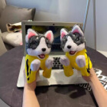 Puppet Hand Plush Boxing Dog Interactive Toy Glove Show Muppet Can Husky Sound