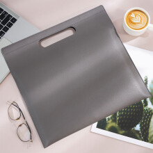 AuroraX Letter Size File Folders Gray Leather Expanding