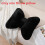 (Black) Modern Bow Plush Throw Pillow With Solid Color And Comfortable For Couch Filling 1