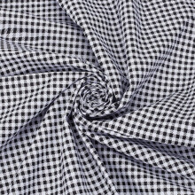 Black gingham cotton fabric 62.9 in wide 1 yard
