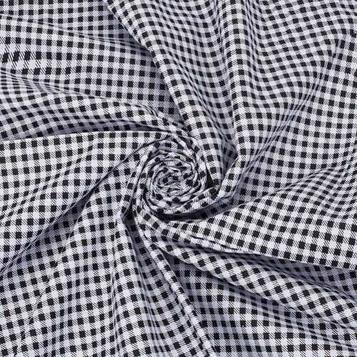 Black gingham cotton fabric 62.9 in wide 1 yard