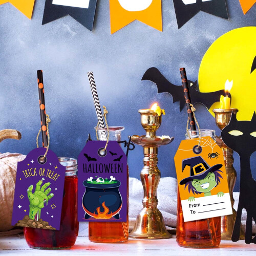 Halloween Gift Tags with Strings 12 pcs 1