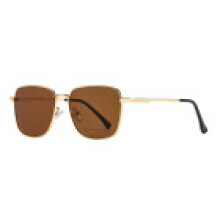 (Gold Tea)Mens Fashion Pilot Sunglasses Metal Frame Uv400 Sun Shield For Driving Party And