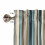 Boho Vertical Stripe Kitchen Curtains Set Green Beige Rod 5