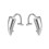Fang Lip Cuffs Stainless Steel Non-Piercing Studs 1