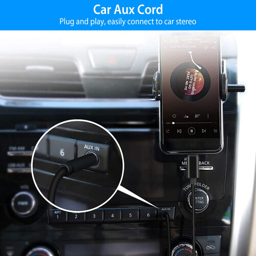iOS Aux Cord for Car – 3.5mm Adapter for iPhone iPad iPod 1