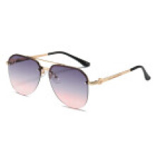 (Gold Pink)Mens Chic Metal Frame Sun Glasses With Uv380 Suitable For Urban Wear Fashion