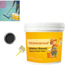 Water-Based Epoxy Floor Paint Waterproof Black 300g 2PCS