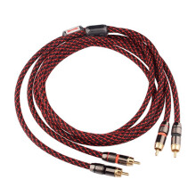 1 Pair RCA Audio Cable 2 RCA to 2 RCA Interconnect Cables HIFI Stereo 4N OFC Male to Male for Amplifier DAC TV Car Audio