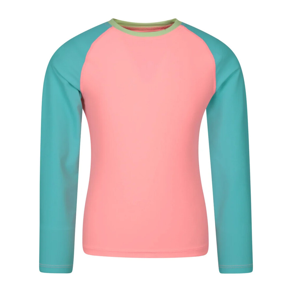 Photos - Life Jacket Mountain Warehouse Childrens/Kids Long-Sleeved Rash Top (13 Years, Coral)