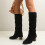 Women's Suede Winter Boots Black Size 43 1
