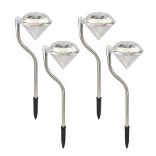 (Colour Changing LED) Solar Diamond LED Lights Set of 4