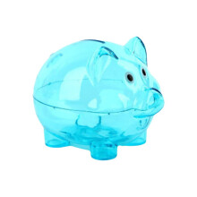 Clear Plastic Piggy Bank Small Money Box