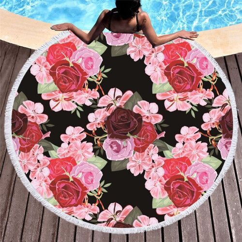 Microfiber Bath Towel Round 150 cm No Static No Lint