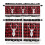 Christmas Elk Head Kitchen Curtains Set Red Black Plaid 1