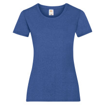 (M, Retro Heather Royal) Fruit Of The Loom Ladies/Womens Lady-Fit Valueweight Short Sleeve T-Shirt (Pack Of 5)