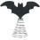 Flat Bat Tree Topper Metal Spring Base 7.87x8.66 Inch 1