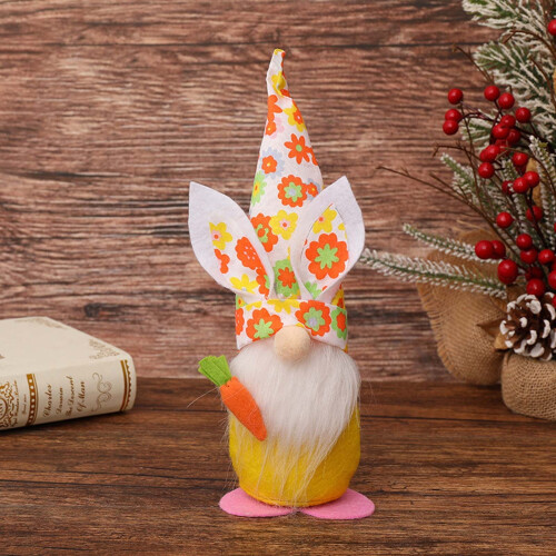 Standing Gnome Doll Easter Basket Stuffer with Colorful