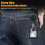 Genuine Leather ID Badge Holder with Retractable Clip 28.5 3
